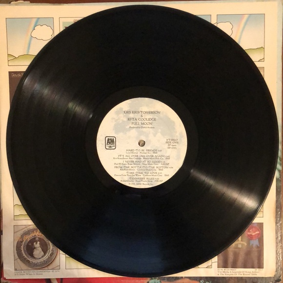 Kris Kristofferson & Rita Coolidge Full Moon Vinyl Album '73 - Picture 3 of 8